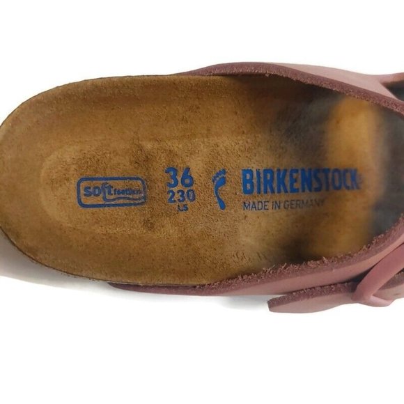 Birkenstock Arizona Soft Footbed Leather Sandals Womens Size 5 EU 36 Pink Rose - Picture 4 of 9